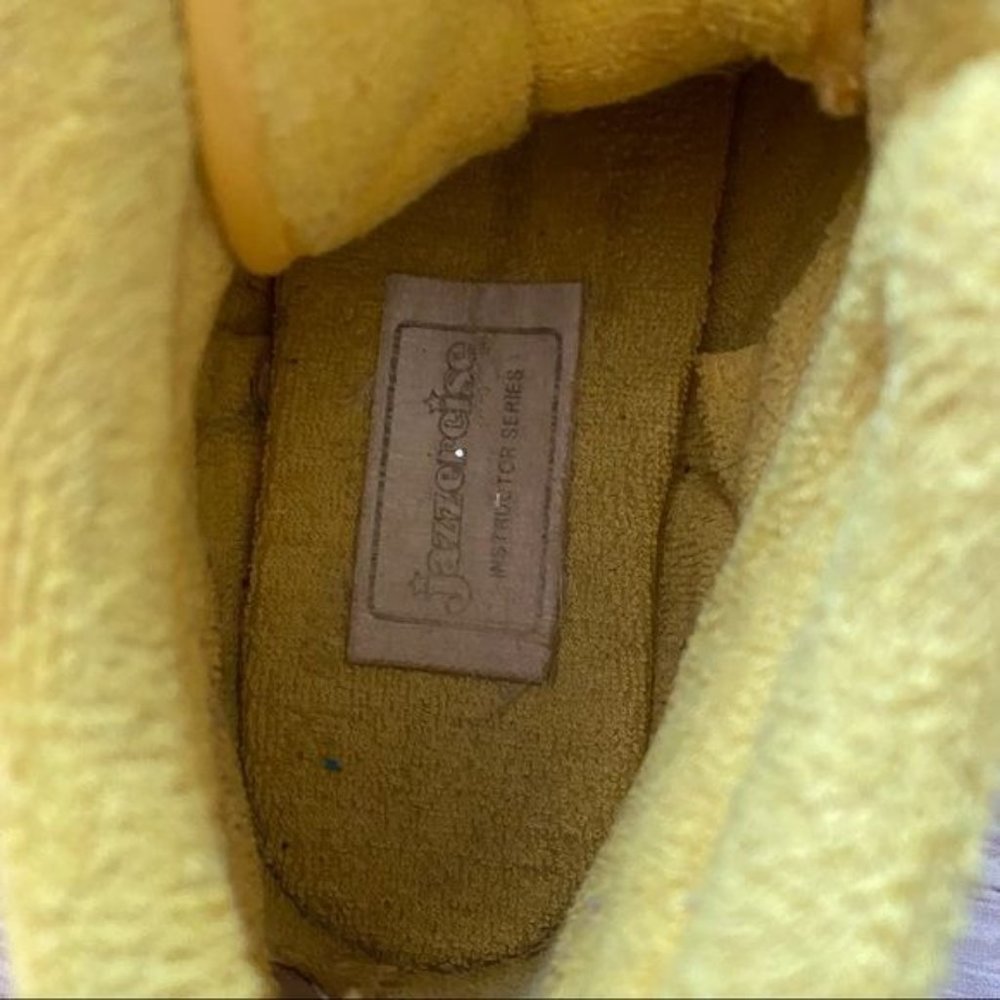 Vintage 80s Retro Yellow Jazzercise Hightop Athletic Shoes - Picture 9 of 11